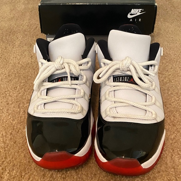 Jordan Black, White, and Red Sneakers - Picture 4 of 5